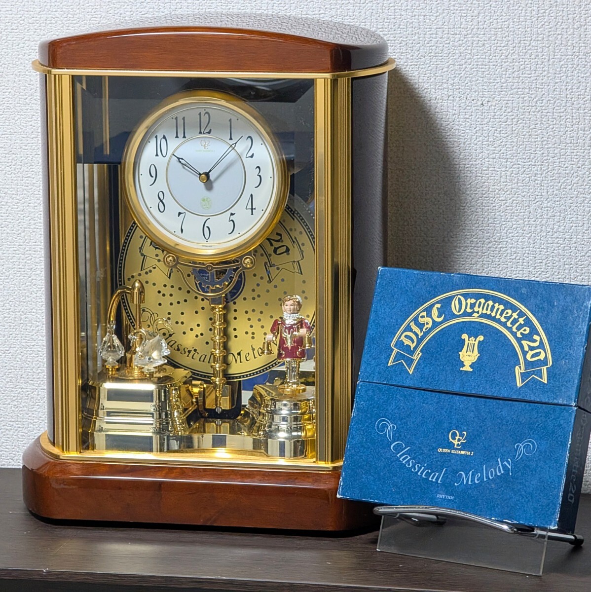 【現状品】【オルゴールok】RHYTHM バイオリン型 時計 オルゴール Yahoo!オークション -「リズム時計 オルゴール」の落札相場