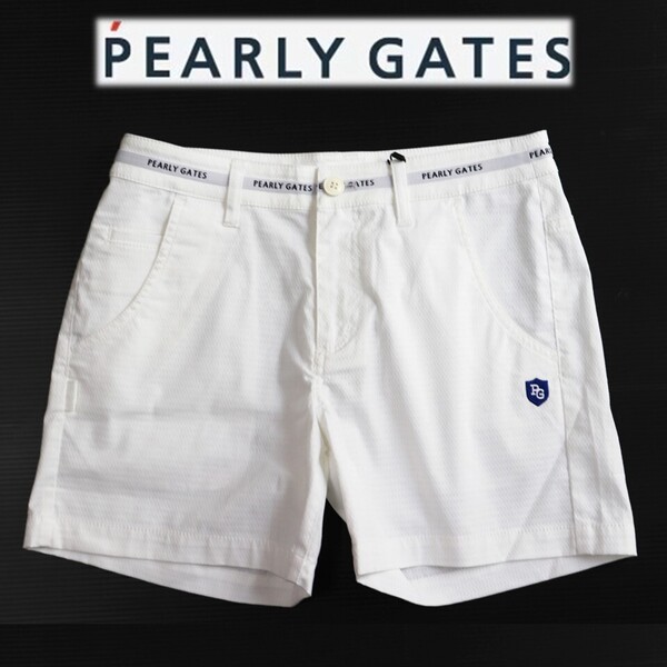 《PEARLY GATES パーリーゲイツ》新品 定価23,100円 ティー付き 接触冷感 ストレッチショートパンツ ゴルフパンツ 0(W70)S2249