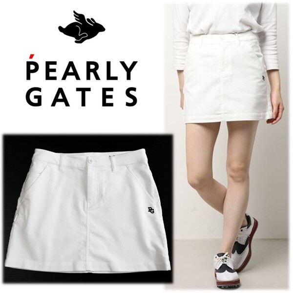 《PEARLY GATES パーリーゲイツ》新品 定価26,400円 ハイパワーストレッチ 5ポケットスカート ゴルフウェア 2(W74)S2261