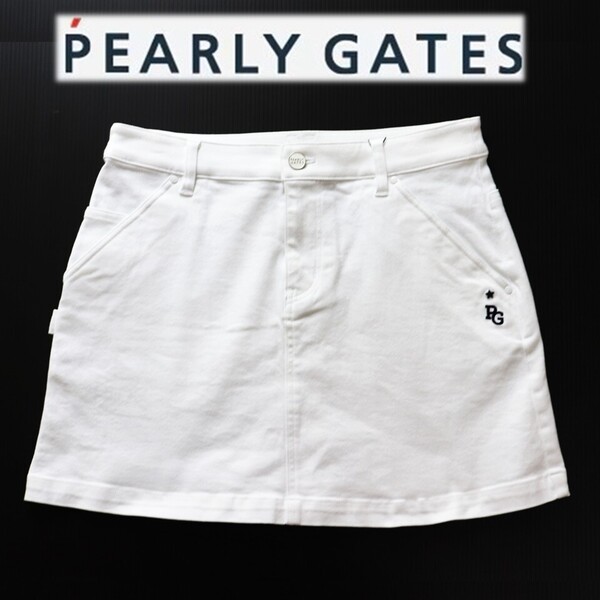 《PEARLY GATES パーリーゲイツ》新品 定価26,400円 ハイパワーストレッチ 5ポケットスカート ゴルフウェア 2(W76)S2262
