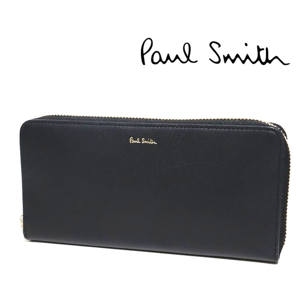 《Paul Smith ポールスミス》新品 ポケット多数 スワールプリント スムースレザー ラウンドファスナー式長財布 ウォレット S2277