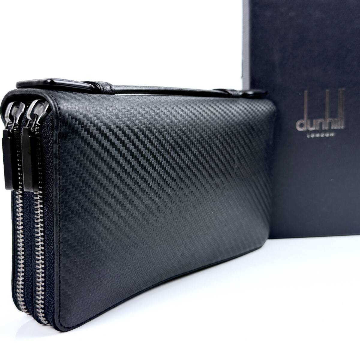 美品 dunhill ダンヒル クラッチバッグ ダブルジップ オーガナイザー Yahoo!オークション -「ダブルジップ オーガナイザー」(財布
