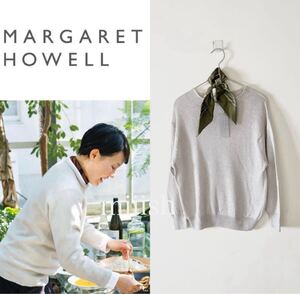 新品タグ付 MARGARET HOWELLマーガレットハウエル リネンウール ロールネックニット 30,800円