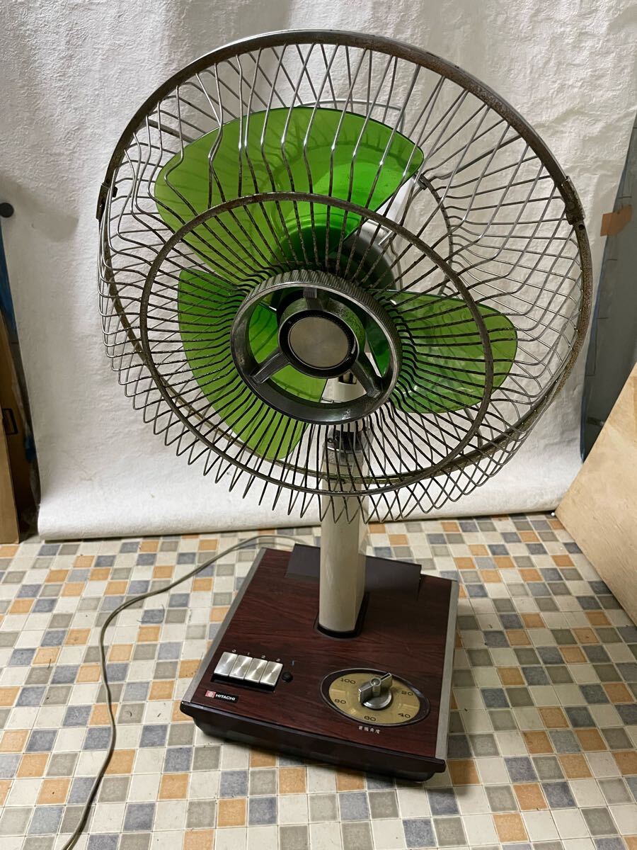 ハ*マ様 HITACHI 緑色スタンド式扇風機 Yahoo!オークション -「扇風機 レトロ 日立」(扇風機) (電化製品