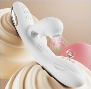 吸引バイブ Gスポットタッピング刺激「クリ吸引+Gスポットたたき+振動+42℃加熱4種機能搭載 女性用バ○イブ 吸引ローターク〇リ攻め