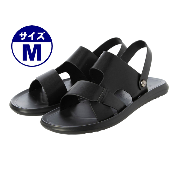 【ec2308-blk-m】メンズ マイクロファイバー レザー サンダル トングサンダル ビーチサンダル PUレザー