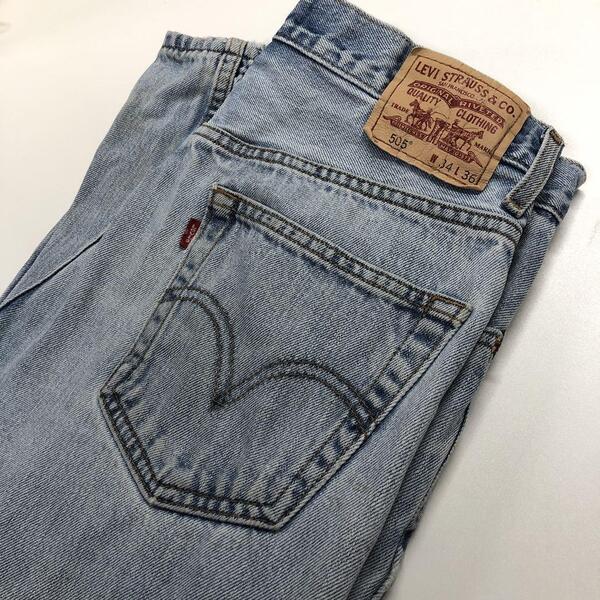 Levi's505 W34L36 ストレートデニム ライトブルー M