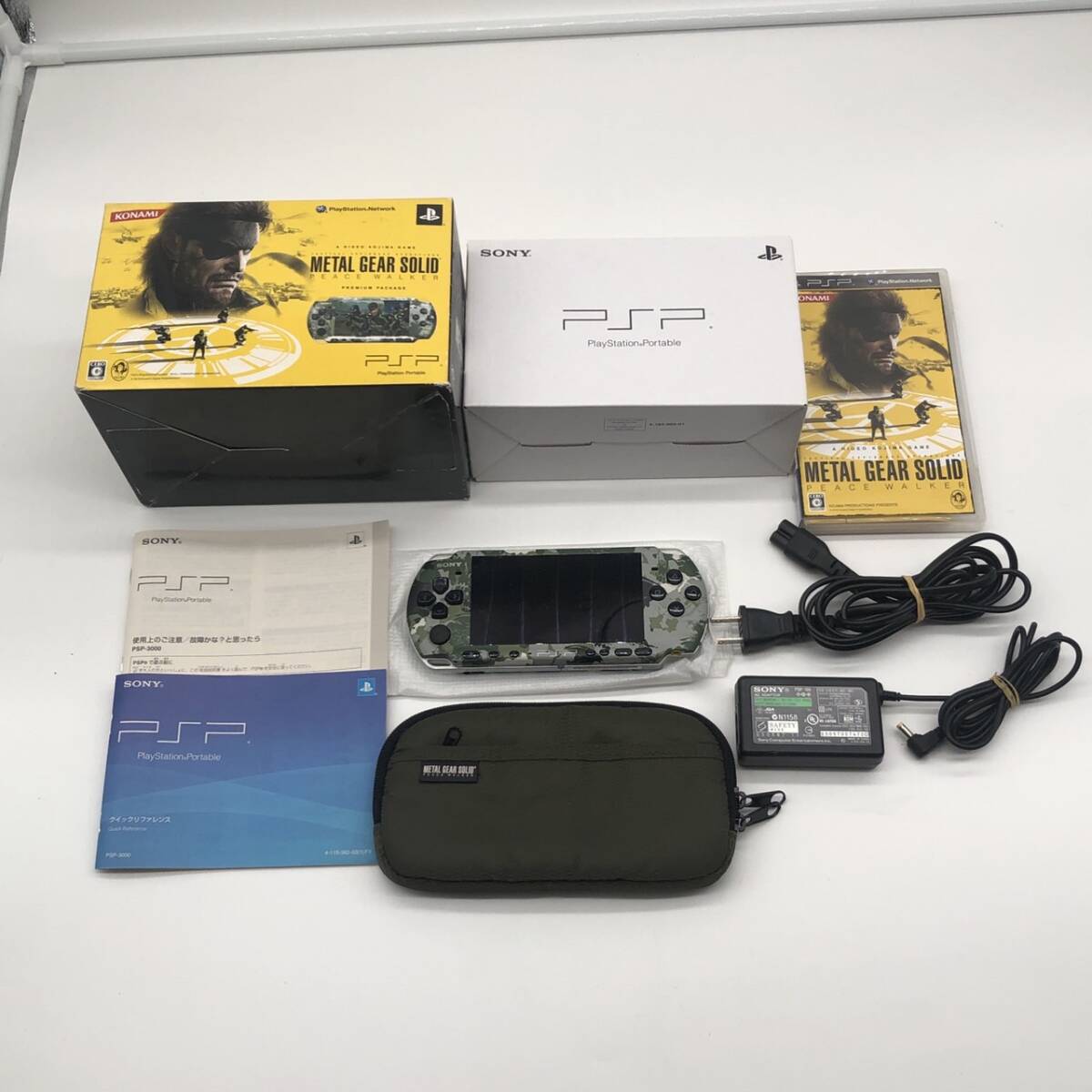PSP(黒)メタルギアカセット付き 充電器付き Yahoo!オークション -「メタルギアソリッド」(PSP3000シリーズ
