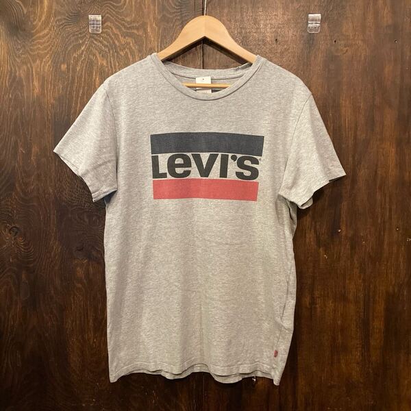 Levi’s リーバイス 半袖Tシャツ ロゴプリント グレー Mサイズ Tシャツ アメリカ古着