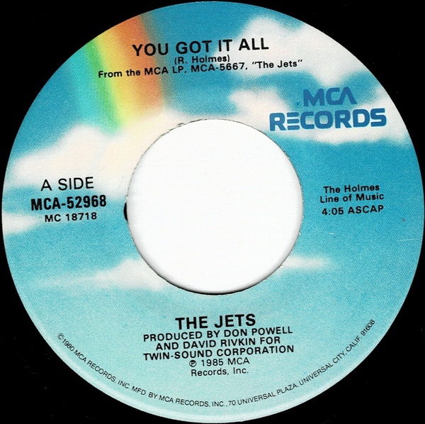 人気★MURO★DIGGIN' ICE 96収録★7インチ★THE JETS/YOU GOT IT ALL/R&B45 AOR 7inch DJ KOCO DEV LARGE D.L オルガンバー クボタタケシ
