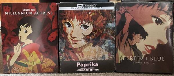 ★新品未開封★今敏監督 3作品/スチールブック★パプリカ★千年女優★パーフェクト・ブルー★パプリカは4k ultra HD