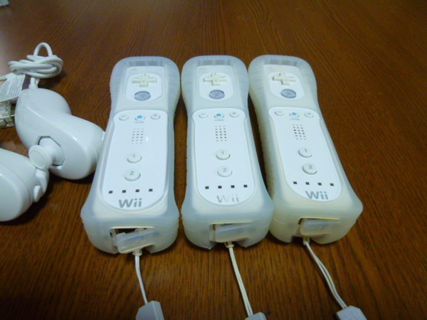RSJN032【送料無料】Wii リモコン ヌンチャク ジャケット ストラップ 3個セット ホワイト (動作良好 クリーニング済)