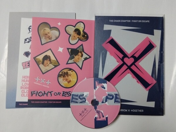送料込み TXT TOMORROW X TOGETHER CD 2集 リパケ ☆THE CHAOS CHAPTER : FIGHT OR ESCAPE☆ FIGHT ver. 韓国盤 トゥバ K-POP