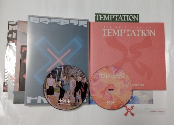 送料込み TXT TOMORROW X TOGETHER CD 2個セット 2集 ☆FREEZE☆ & 5thミニ ☆TEMPTATION☆ 韓国盤 トゥバ K-POP②
