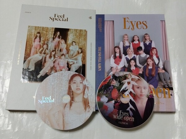 送料込み TWICE CD 2個セット ディスク チェヨン 8thミニ ☆Feel Special☆ & 2集 ☆Eyes wide open☆ 韓国盤 K-POP