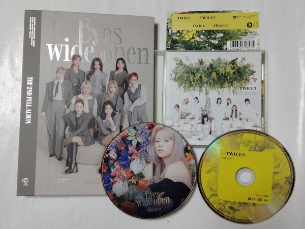 送料込み TWICE トゥワイス CD 2個セット 2集 ☆Eyes wide open☆ ジョンヨン & 3rdベストアルバム ☆#TWICE3☆ 通常盤 K-POP