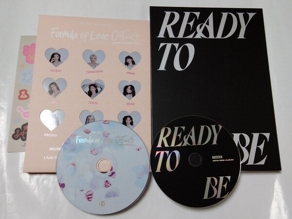 送料込み TWICE トゥワイス CD 2個セット 3集 ☆Formula of Love☆ 15曲 & 12thミニ ☆READY TO BE☆ 7曲 韓国盤 K-POP