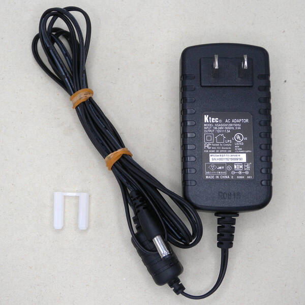 送料無料 Ktec 加賀ハイテック ACアダプター KSAS0241200150HU 12V 12.0V 1.5A ピン無し 5.5mm 2.5mm / Lacie ラシー WA-18H12 代替 流用