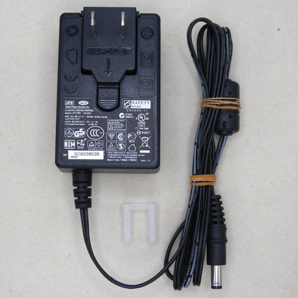 送料無料 LACIE ラシー ELECOM エレコム APD 純正 ACアダプター WA-18H12 センタープラス 12V 12.0V 1.5A 1500mA ピン無し 5.5mm 2.5mm