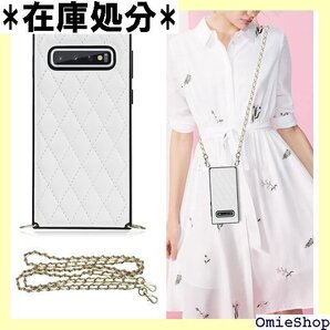 Galaxy S10 SC-03L SCV41 対応 ース ストラップつき 調節可能 レンズ保護 - ホワイト 165