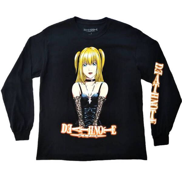 古着 デスノート 長袖Tシャツ Lサイズ 黒 ミサミサ 弥海砂 death note アニメT ロンT 海外オフィシャル