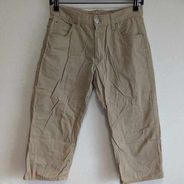 メンズ カーゴパンツ チノパン ハーフパンツ ショートパンツ 古着 ベージュ コットン ウエスト76 M