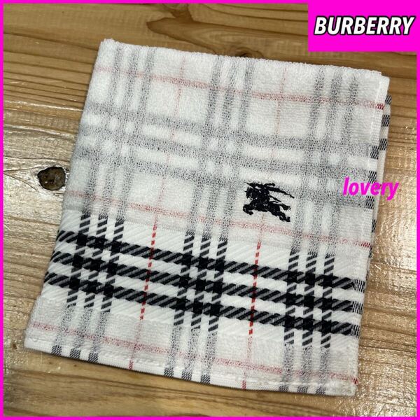 バーバリー ミニテリー 新品 タオルハンカチ ハンドタオル BURBERRY