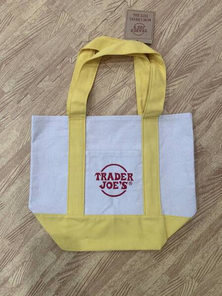 新品タグ付き☆送料無料☆トレーダージョーズ☆ミニキャンバストートバッグ☆黄色☆イエロー☆Trader Joe’s mini canvas tote 日本未発売