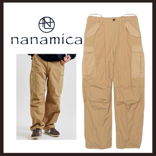 ○★新品未使用 nanamica ナナミカ カーゴパンツ コーデュラリップストップ 34 ベージュ★○