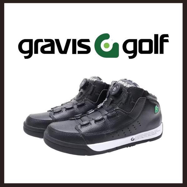 ○★新品 未使用 gravis golf ミッドカットダイアル ゴルフシューズ ブラック 23cm(グラビスゴルフ)○●