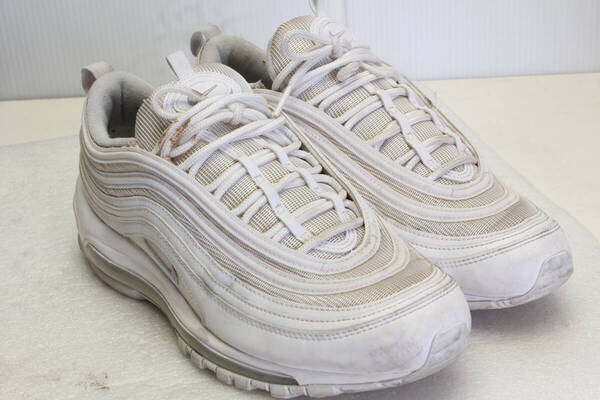 送料無料。中古。汚れあり。AIR MAX 97 28cm/NIKE エア マックス 97 AM97 ナイキ 古着 中古 白 ホワイト スニーカー 2507071100t