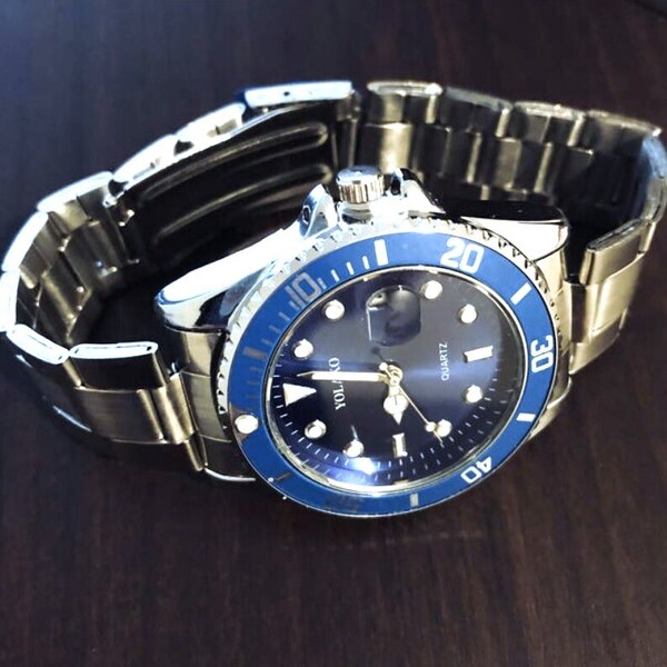サブマリーナタイプ ファッション ウォッチ クオーツ アナログ デイデイト ROLEXオマージュ 金属ケース 金属ベルト 腕時計