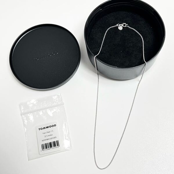 22.5インチ 新品 TOMWOOD トムウッド ロロ チェーン ネックレス シルバー Rolo Chain silver Necklace TOM WOOD メンズ 男性 ロゴ