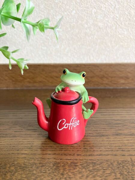 カエルのマスコット♪ Copeau コポー コーヒーポットカエル かえるの置物