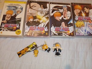 BLEACH 〜ヒート・ザ・ソウル 3〜6 4セット +フィギュア 起動確認済み PSP