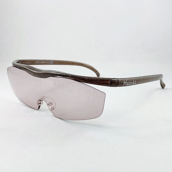 日本製◆ハズキルーペ ラージ カラー 1.32倍 ブラウン◆量販店 見 本 品 老眼鏡 拡大鏡 リーディンググラス シニアグラス スマホ