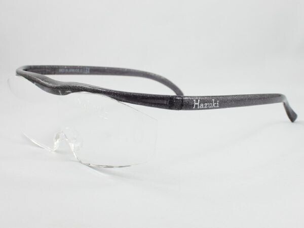 日本製◆ハズキルーペ ラージ クリア 1.6倍 ブラックグレー◆量販店 見 本 品 老眼鏡 拡大鏡 リーディンググラス シニアグラス スマホ