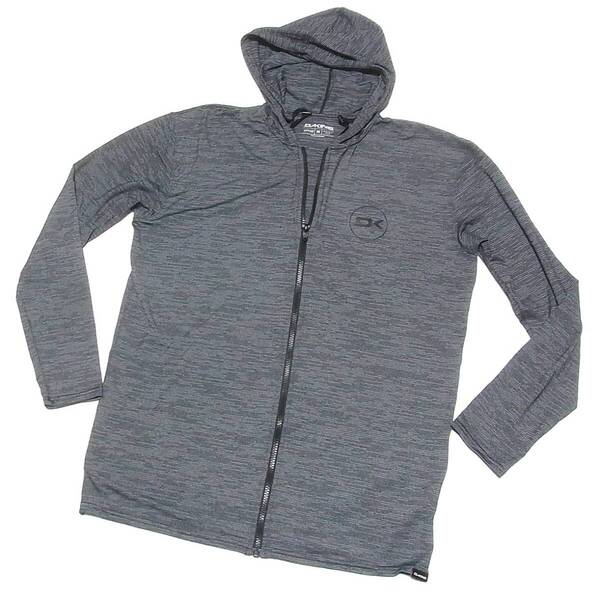 DAKINE ダカイン UPF50+ UVカット 薄手 フルジップ パーカー M◎ジャケット 夏生地 ダークグレー 杢柄 送料無料 サーフ