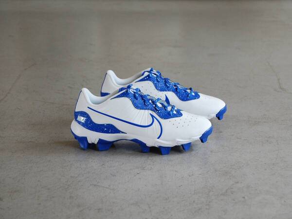 alpha huarache 4 keystone★US6★検索用,アルファ,ハラチ,キーストーン,白,青,野球,スパイク,少年,ジュニア,アメリカ,海外,USA,限定