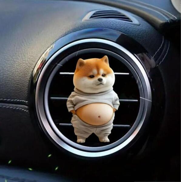 芳香剤 柴犬 アクリルクリップ 車内 インテリア エアコン