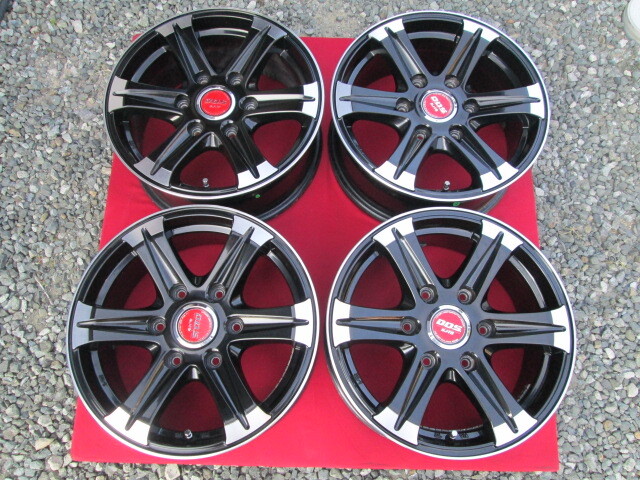 BADX DOS ディープハーデス ブラックポリッシュ 15インチ4本セット BADX (バドックス) D.O.S. TURBINE-II (タービン2) 14×4.5J(+45