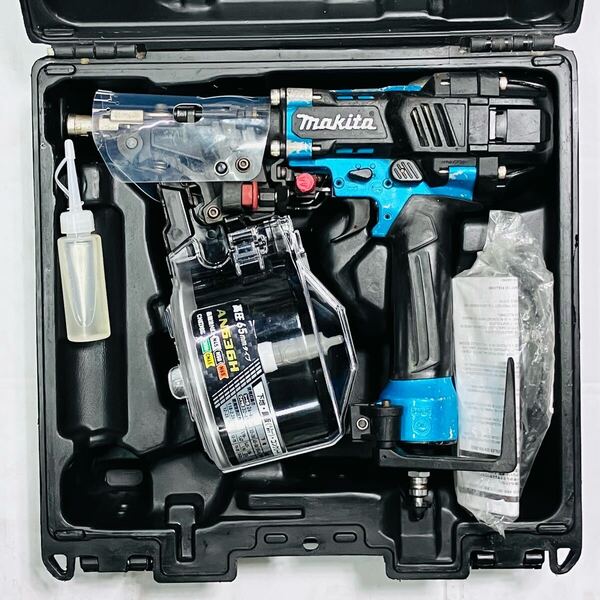 動作良好 送料無料 マキタ makita 65mm 高圧エア釘打機 釘打ち機 AN636HM ケース付き 交換パーツあり