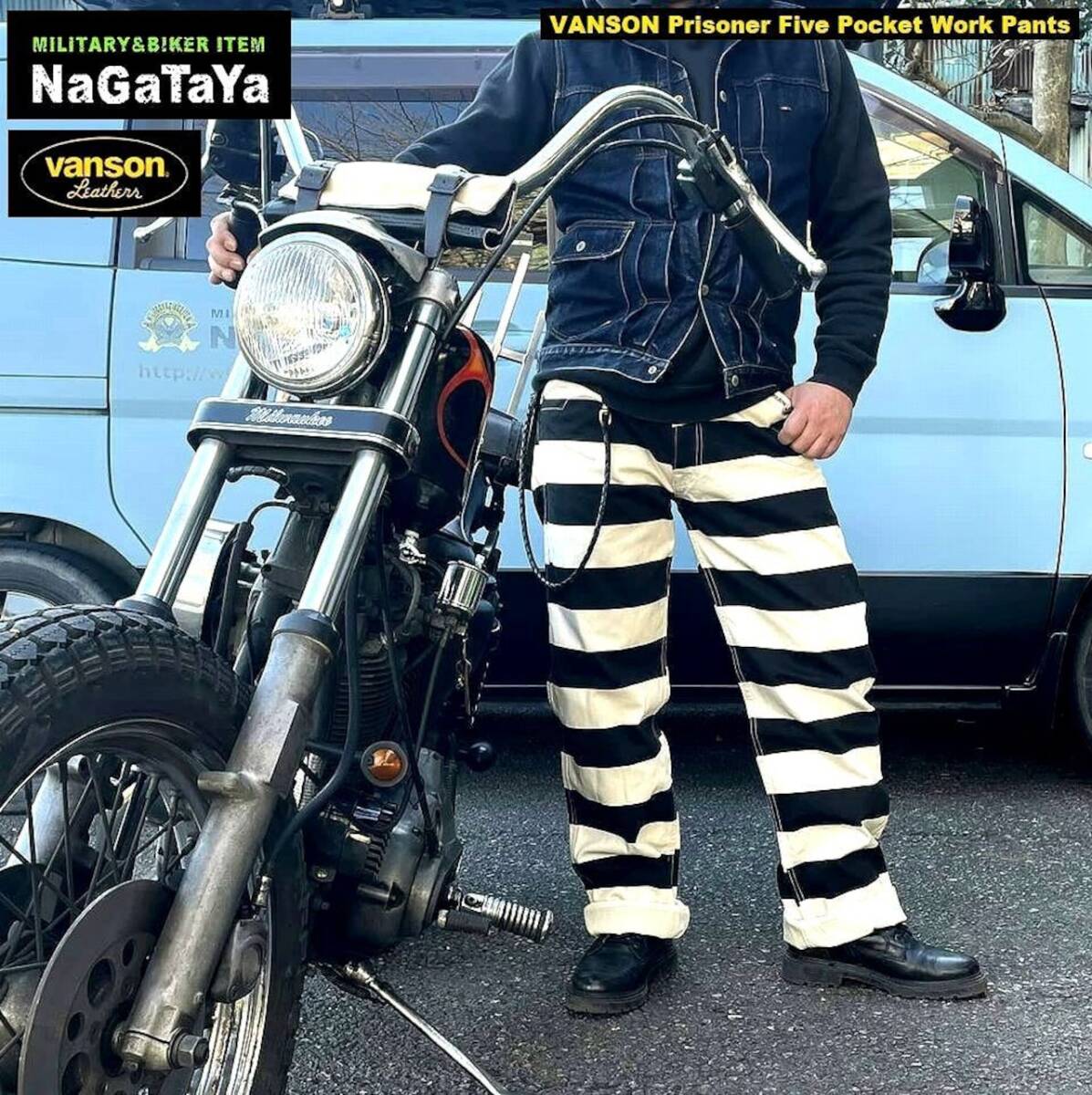 ロードランナー　囚人パンツ　Mサイズ ROAD RUNNER/ロードランナー】の元祖囚人パンツ「Prisoner Pants