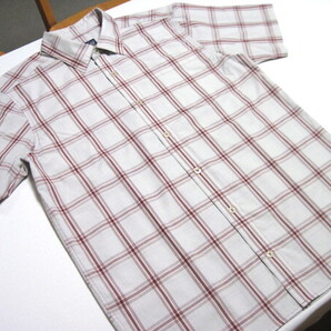 S9《patagonia》フェズマン半袖シャツ【S】薄グレーエンジチェック_パタゴニアロゴボタン速乾涼快ポリ系生地_現行GoToゴートゥのような印象