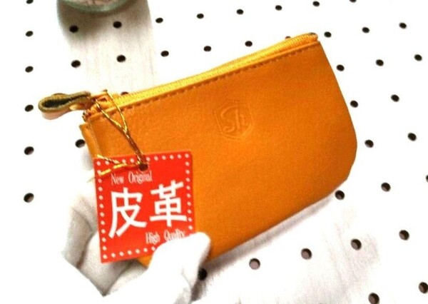 送料無料! 本革財布 マスタード 小銭入れ カードケース コインケース 男女兼用 ミニ財布 レザー 本革 財布 メンズ レディース