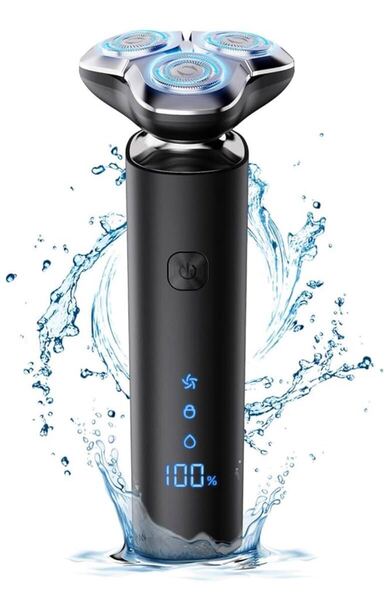 シェーバー メンズ 髭剃り 電動 360°回転式 LEDディスプレイ IPX7防水 お風呂 乾湿両用 長持ちバッテリー 軽量