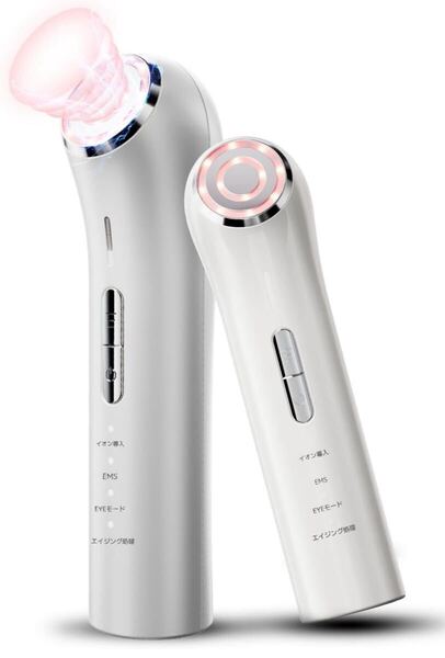 美顔器 EMS【正規品 1台多役】 美容器 目元ケア RF美顔器 イオン導入 ボディケア 温熱ケア 3色LED 光エステ 4モード 3段階レベル