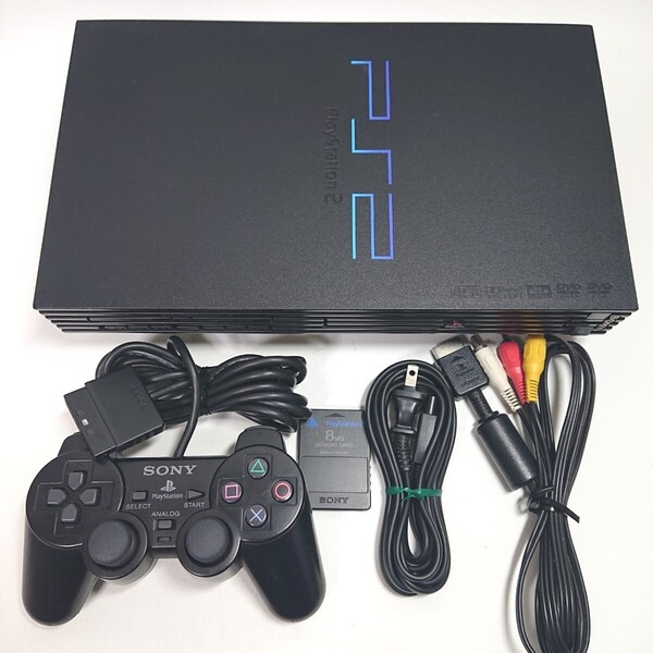 【メンテ済み】PS2 SCPH-50000 動作確認済み SONY ソニー プレイステーション2 ブラック 本体 PlayStation2 メモリーカード