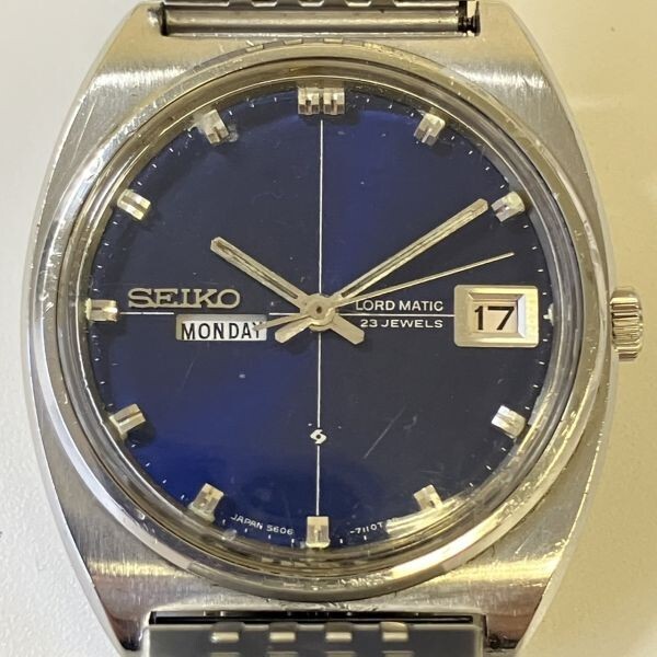 SEIKO LORD MATIC 自動巻き 5606-7050 ケースのみ稼働品 セイコー ロードマチック 5606-7050 トノー型ケース 初期 LMロゴ