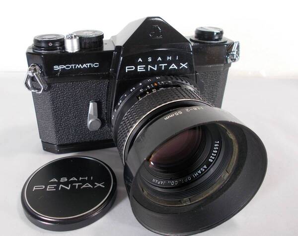 フィルムカメラ 整備済 完動品 Pentax SP + SMC Takumar f/1.4 50mm P143